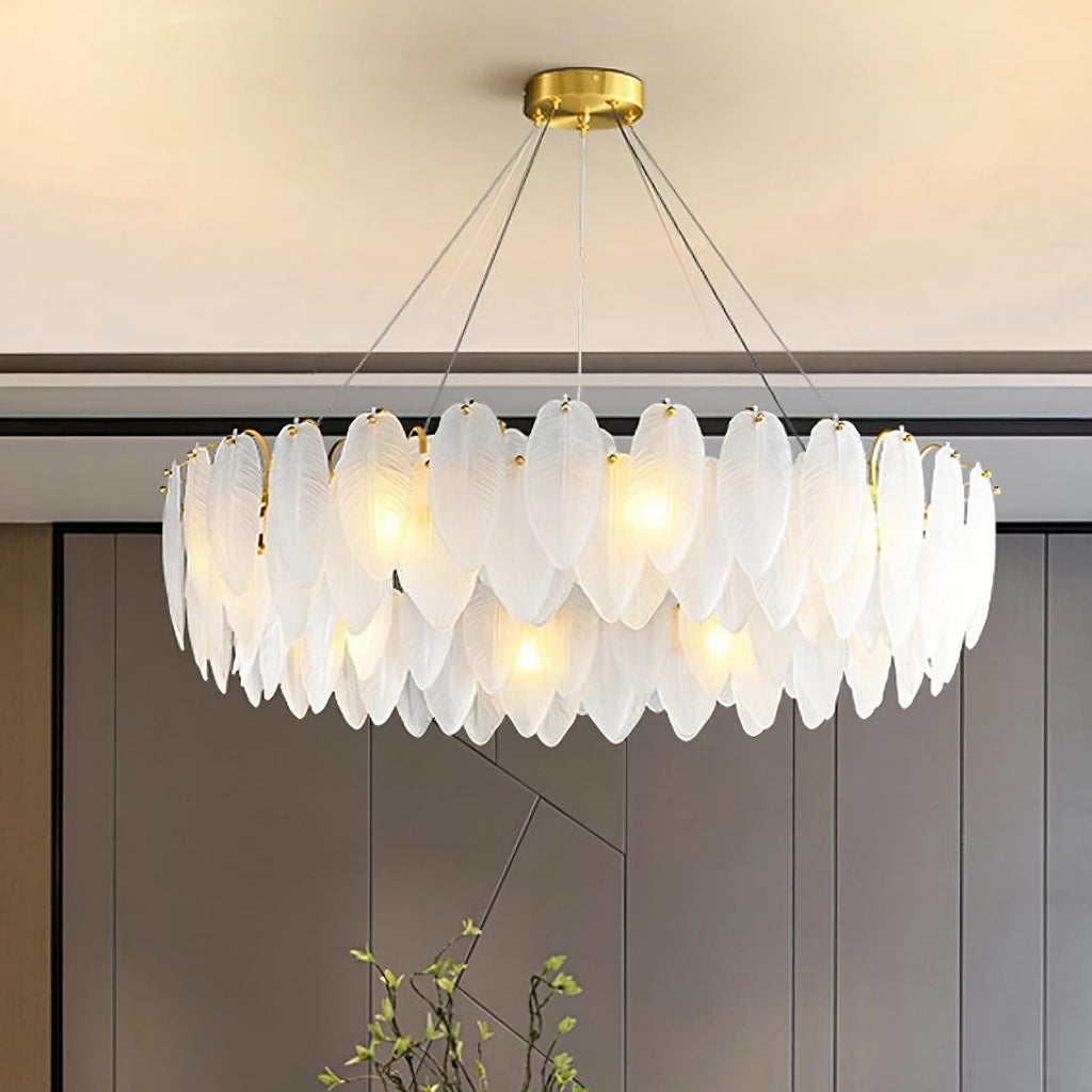 Glass chandelier - Haven Bay for dining room view 1