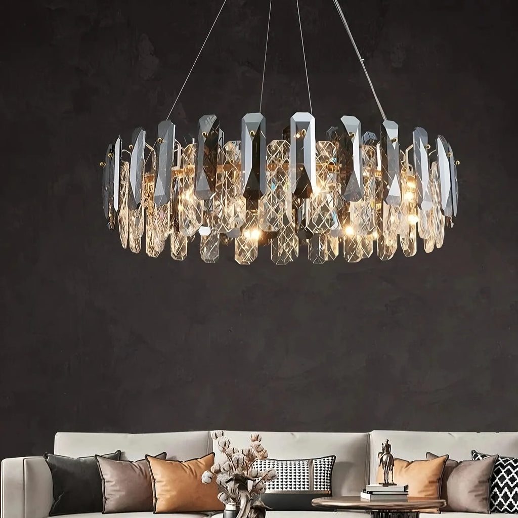 Crystal Round chandelier - Eden House for dining room view 3