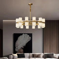 White Metal chandelier - Nysa House for dining room view 1