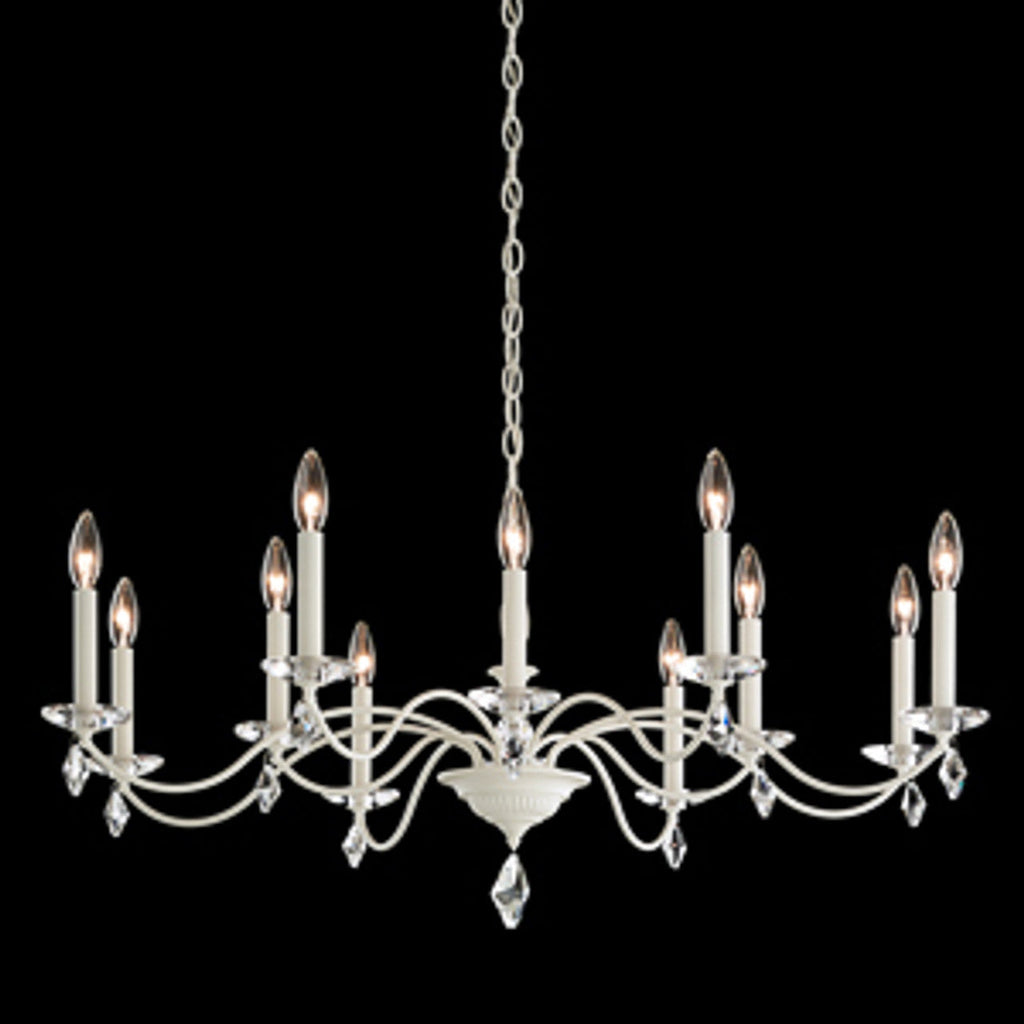 White Crystal Candle chandelier - Tessa Field for dining room view 1