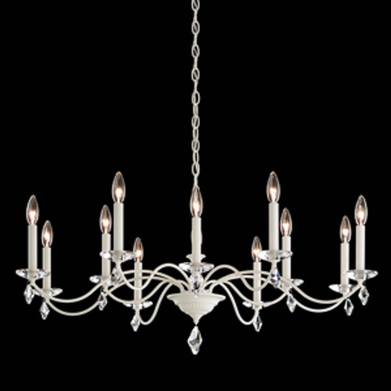 White Crystal Candle chandelier - Tessa Field for dining room view 1