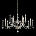 Clear Crystal Candle chandelier - Solene Peak for dining room view 1