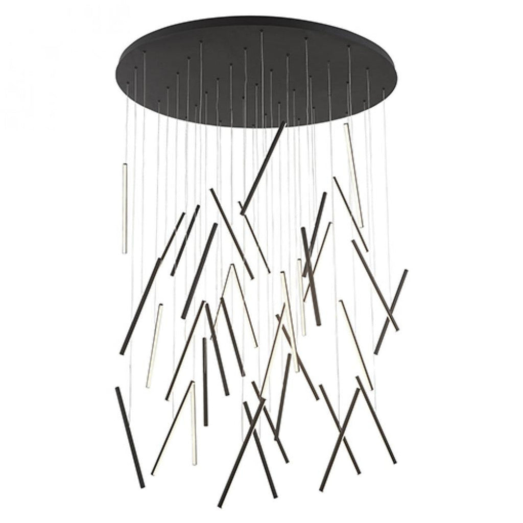 Z-Bar Pendant Rise, Large Rectangle, LED, Silver, 56.25"W (ZBP-54-RR-SW-SIL-CNP 407UFK5)