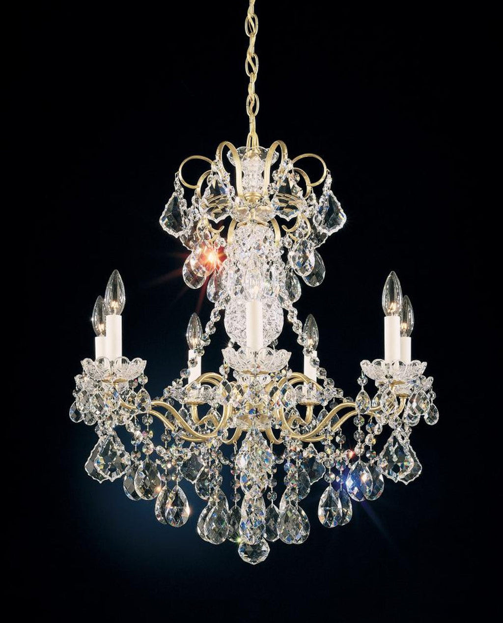 Black Crystal Candle chandelier - Halo Mist for dining room view 2