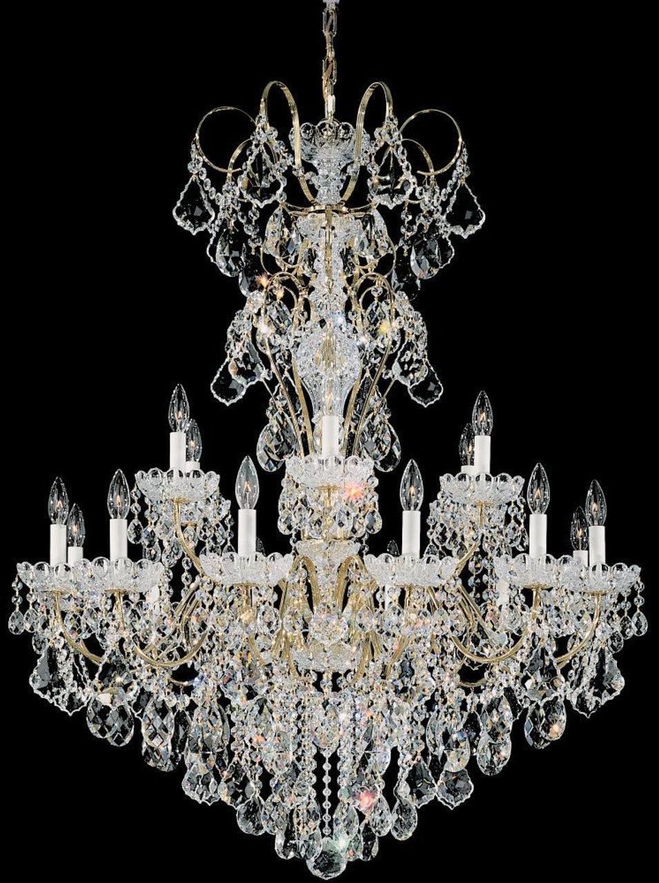 Clear Crystal Candle chandelier - Maris Field for dining room view 1