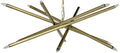 Antique Brass Rattan chandelier - Rhea Trace for dining room view 1