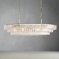 White Crystal chandelier - Mira Arc for dining room view 1