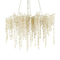 White Wood Candle chandelier - Kora Verge for dining room view 1