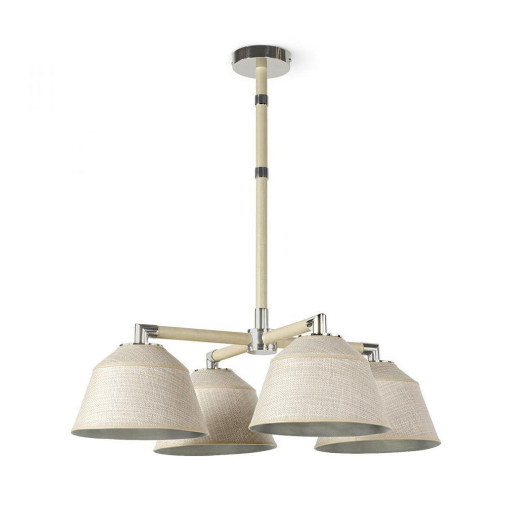 White Wood Candle chandelier - Kora Verge for dining room view 3