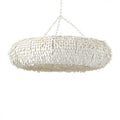 White Wood Candle chandelier - Marlow Verge for dining room view 1