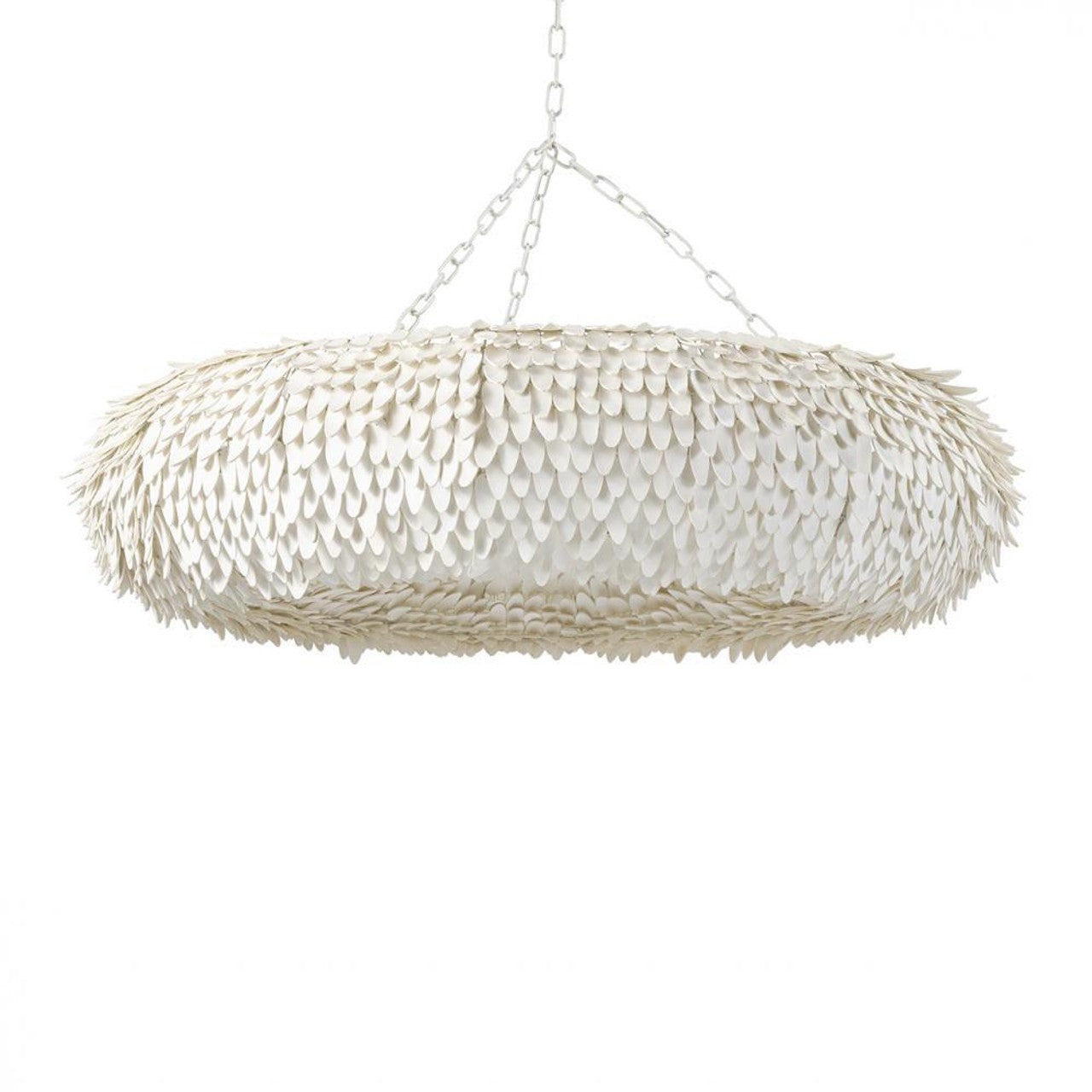 White Wood Candle chandelier - Marlow Verge for dining room view 1