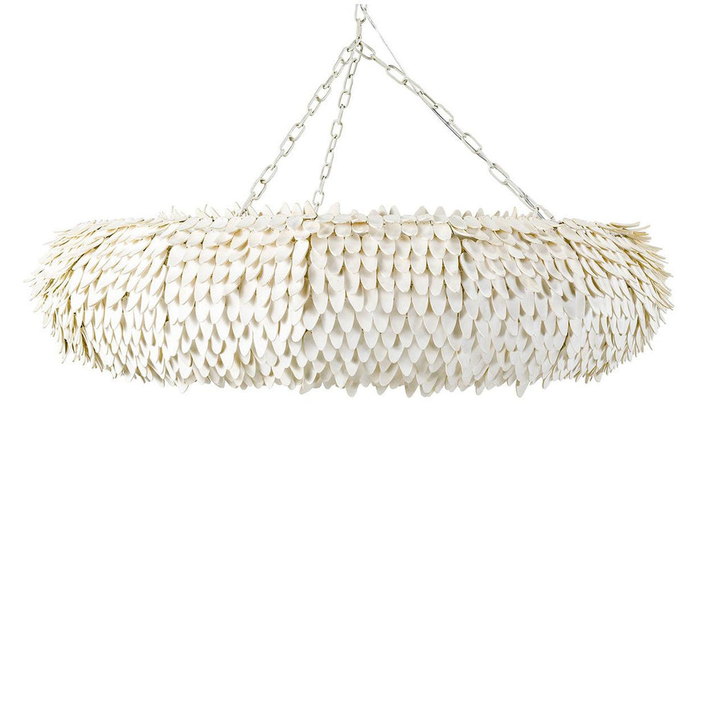 White Wood Candle chandelier - Marlow Verge for dining room view 3