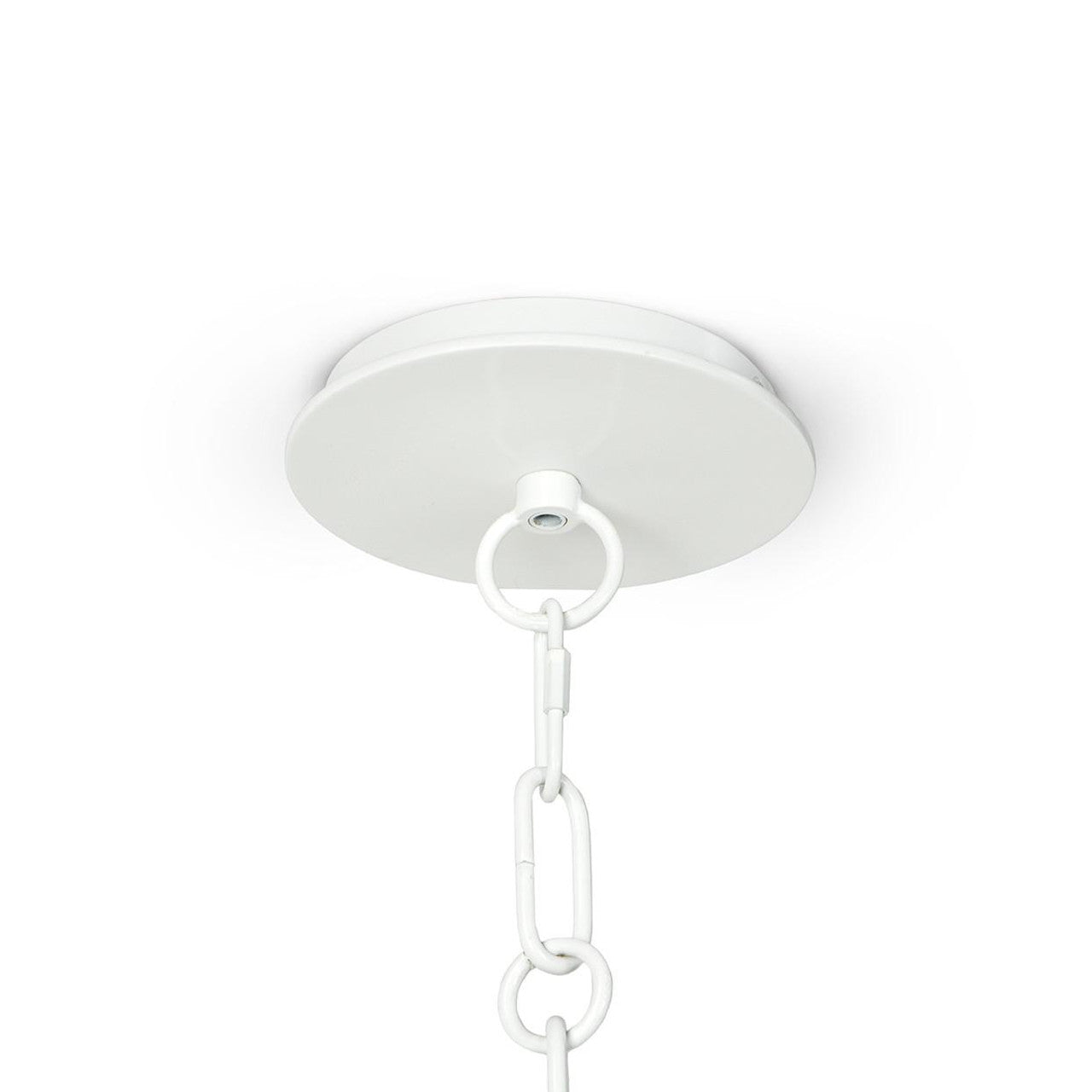 White Rattan Round chandelier - Quinn Peak for dining room view 2