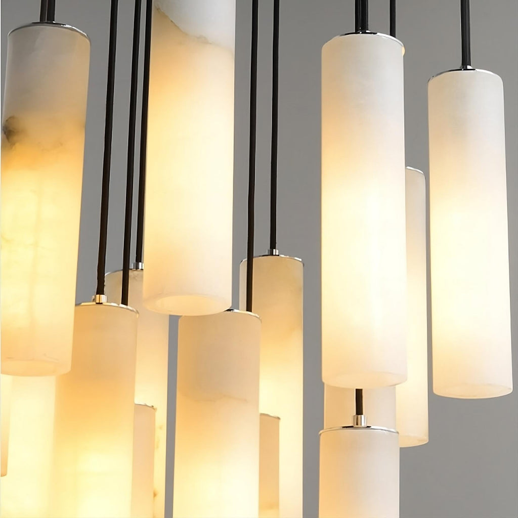 Natural Marble Round chandelier - Yara Bay for dining room view 6