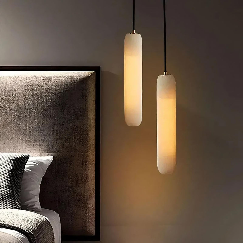 Copper Metal Linear chandelier - Rumi House for dining room view 1