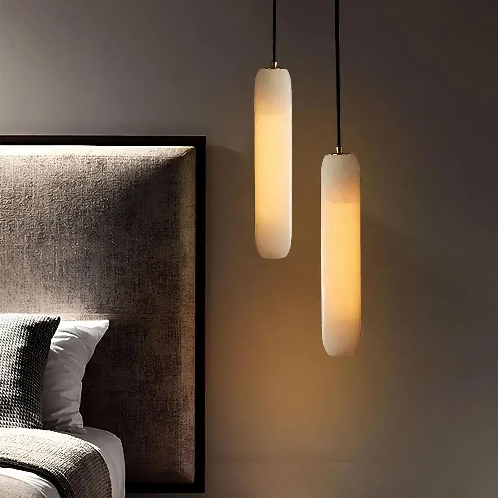 Copper Metal Linear chandelier - Rumi House for dining room view 1