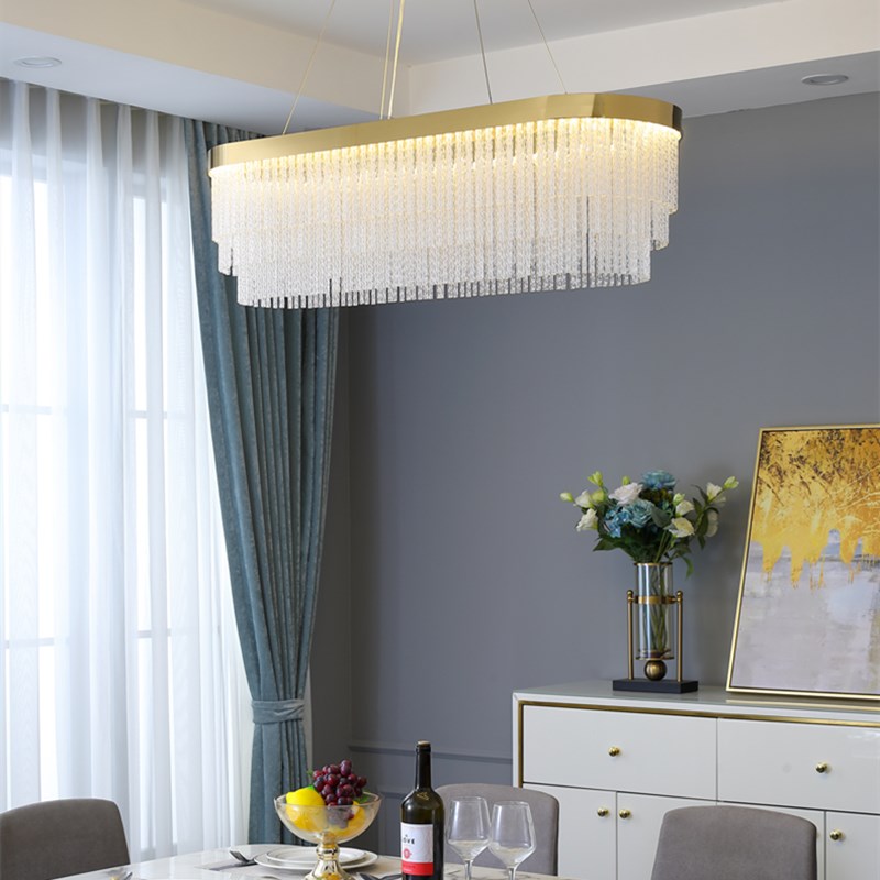 Gold Glass Round chandelier - Marlow House for dining room view 5