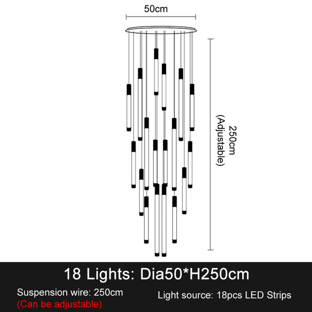 Black Acrylic chandelier - Una Bay for dining room view 6