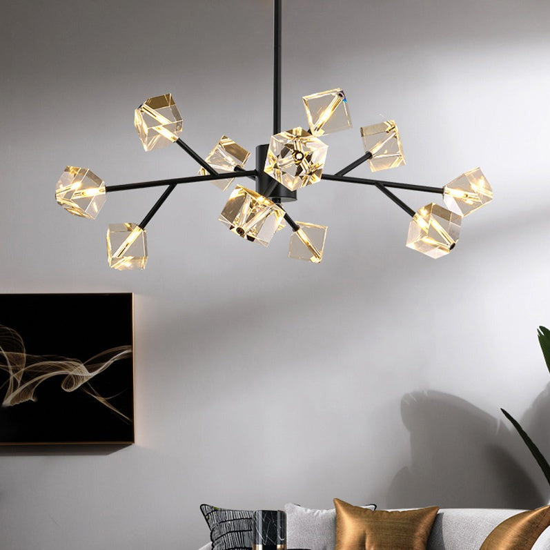Black Crystal chandelier - Kestrel Bay for dining room view 4