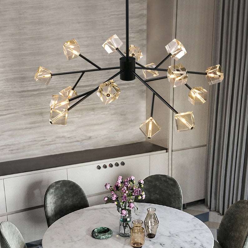Black Crystal chandelier - Kestrel Bay for dining room view 1