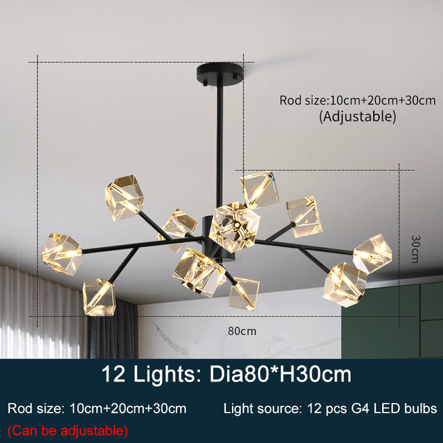 Black Crystal chandelier - Kestrel Bay for dining room view 8