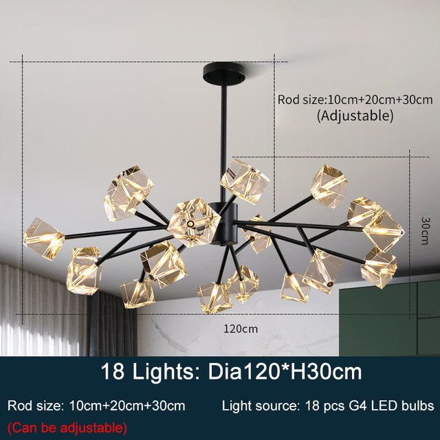 Black Crystal chandelier - Kestrel Bay for dining room view 10