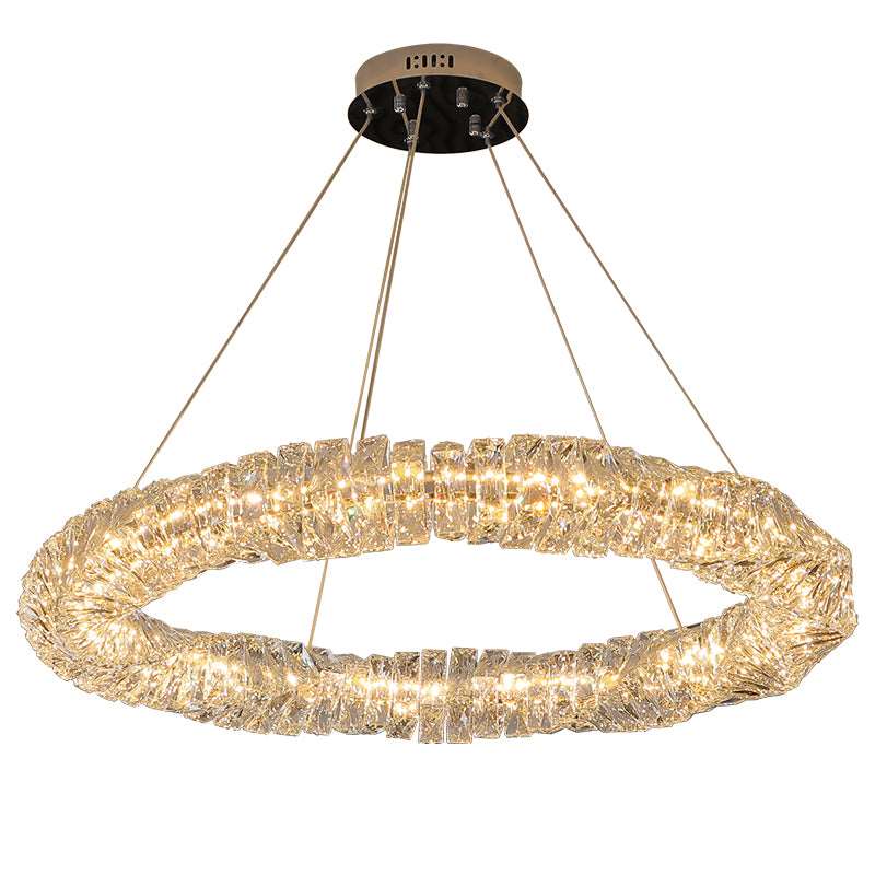 Clear Crystal Round chandelier - Kestrel Lane for dining room view 7