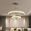 Clear Crystal Round chandelier - Haven House for dining room view 1