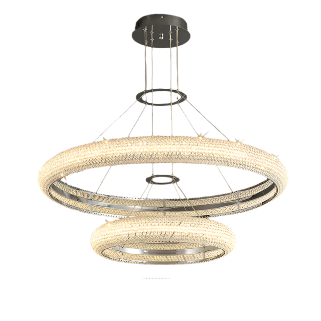 Clear Crystal Round chandelier - Haven House for dining room view 5