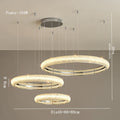 Bergamo 3-Ring Crystal Chandelier