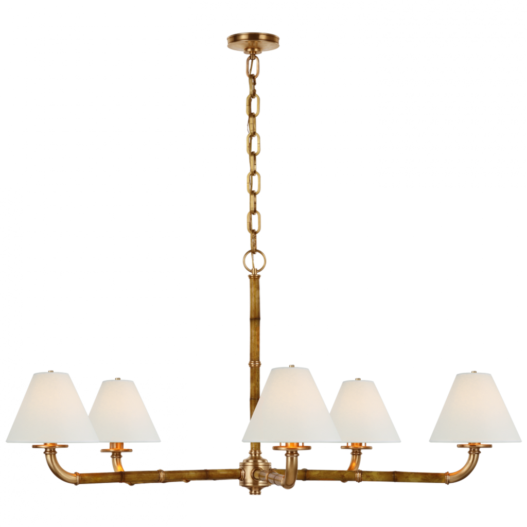 White Rattan Candle chandelier - Maren Nest for dining room view 1