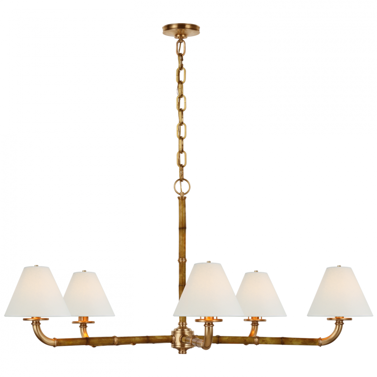 White Rattan Candle chandelier - Maren Nest for dining room view 1