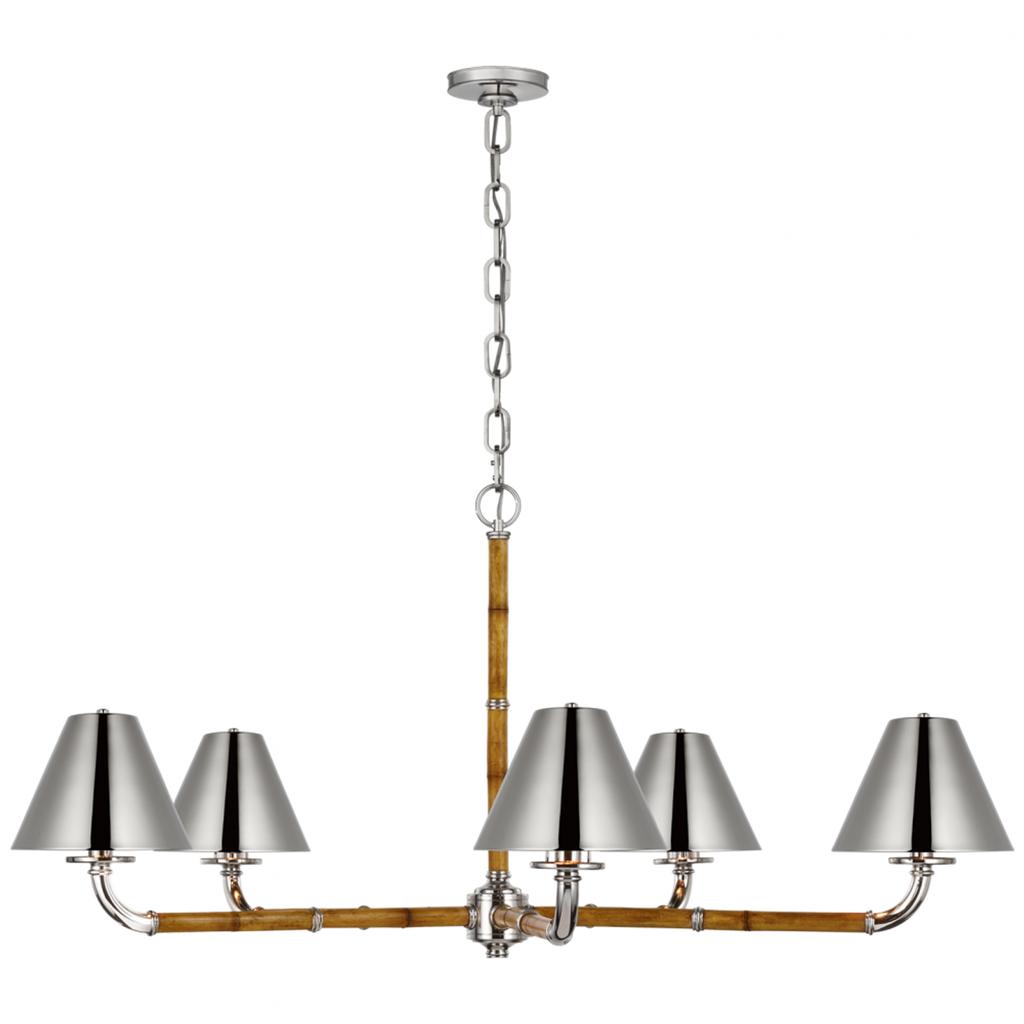 White Rattan Candle chandelier - Maren Nest for dining room view 2