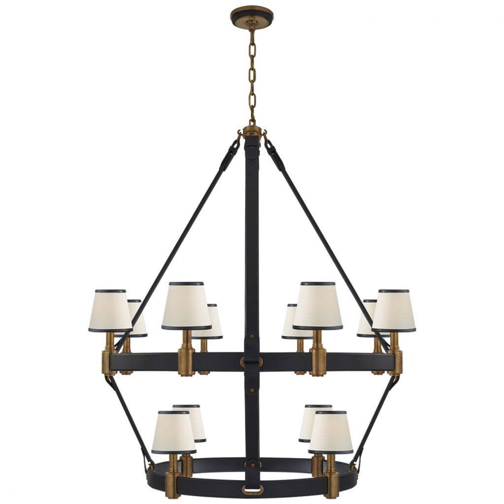 Polished Nickel Metal Linear chandelier - Nysa Nest for dining room view 4