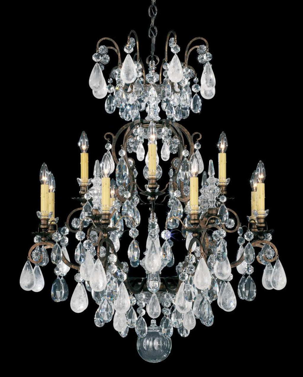 Clear Crystal Candle chandelier - Nico Mist for dining room view 2