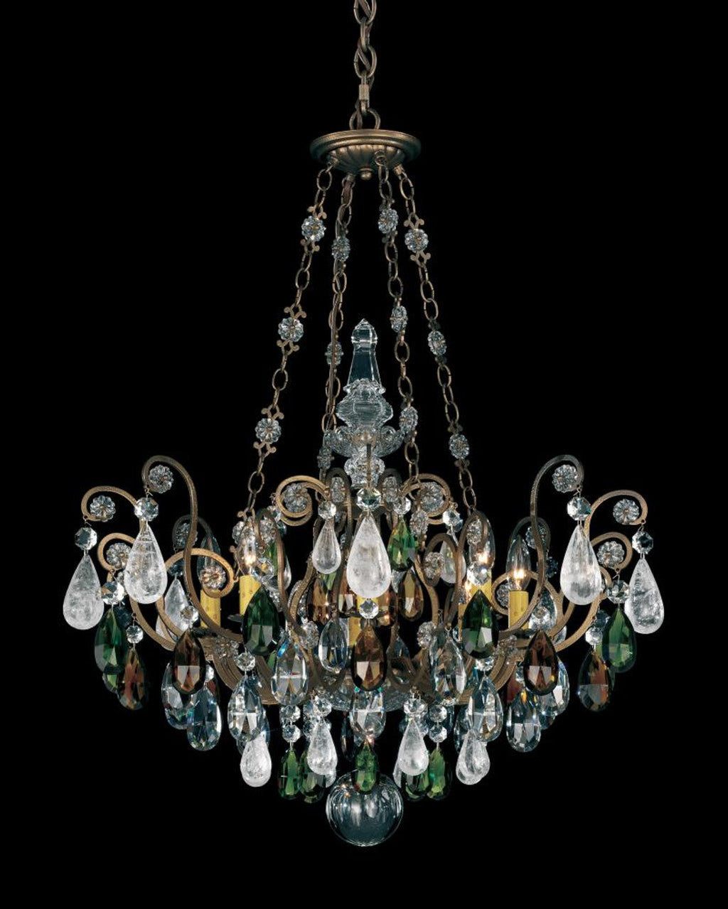 Clear Crystal Candle chandelier - Petra Mist for dining room view 2