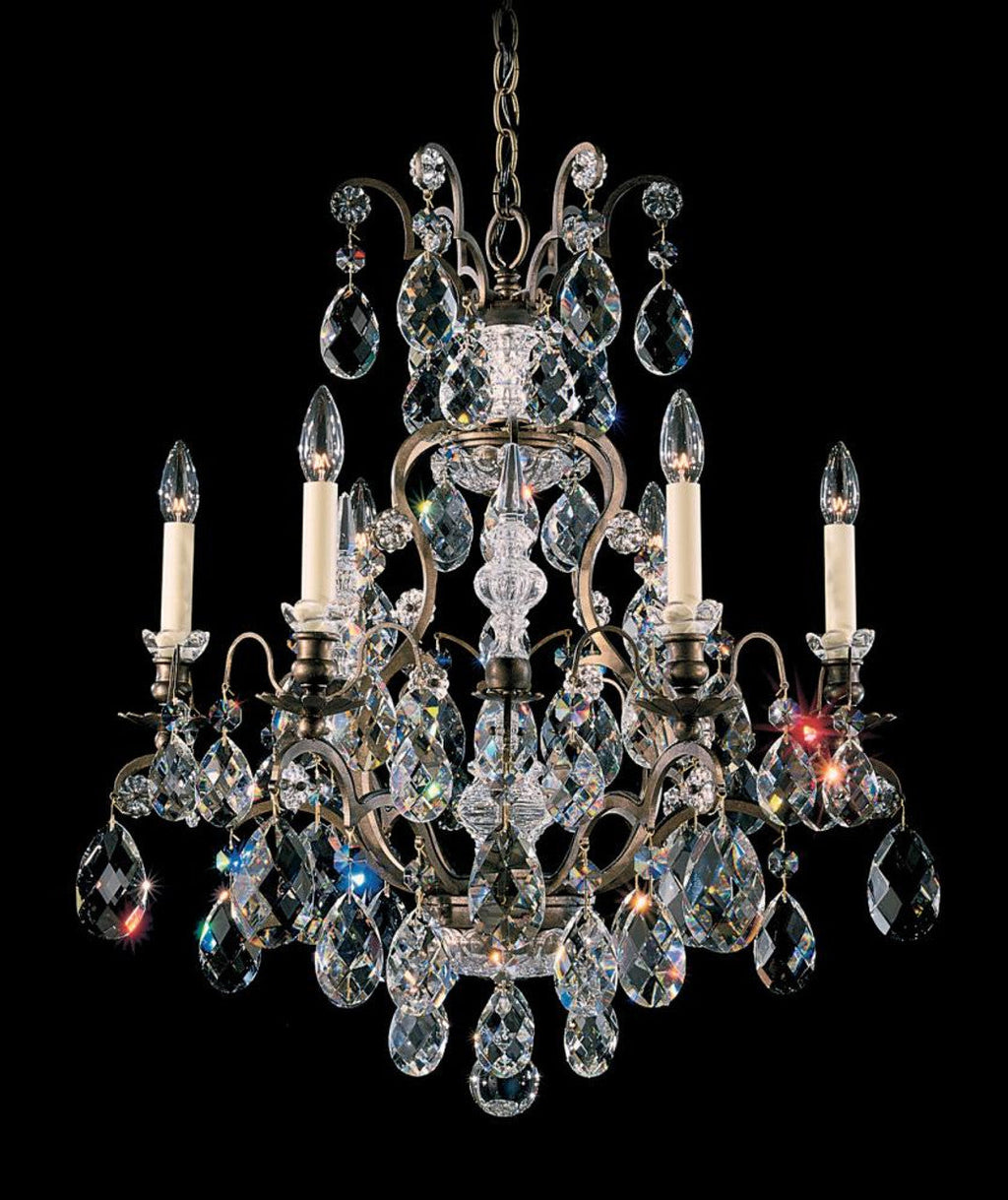 Clear Crystal Candle chandelier - Willa Mist for dining room view 2