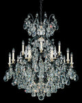 Black Crystal Candle chandelier - Sable Mist for dining room view 1