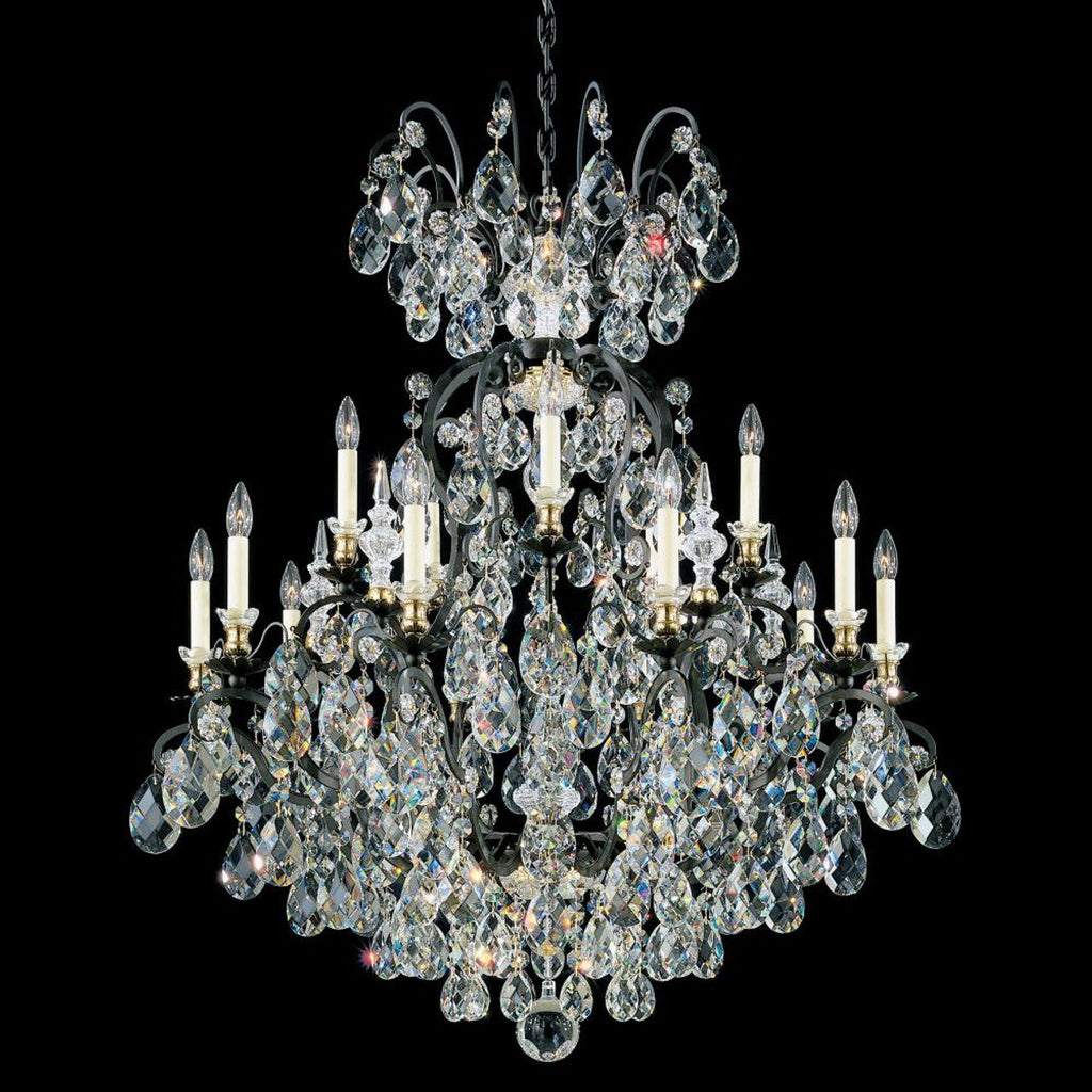 Black Crystal Candle chandelier - Petra Field for dining room view 1