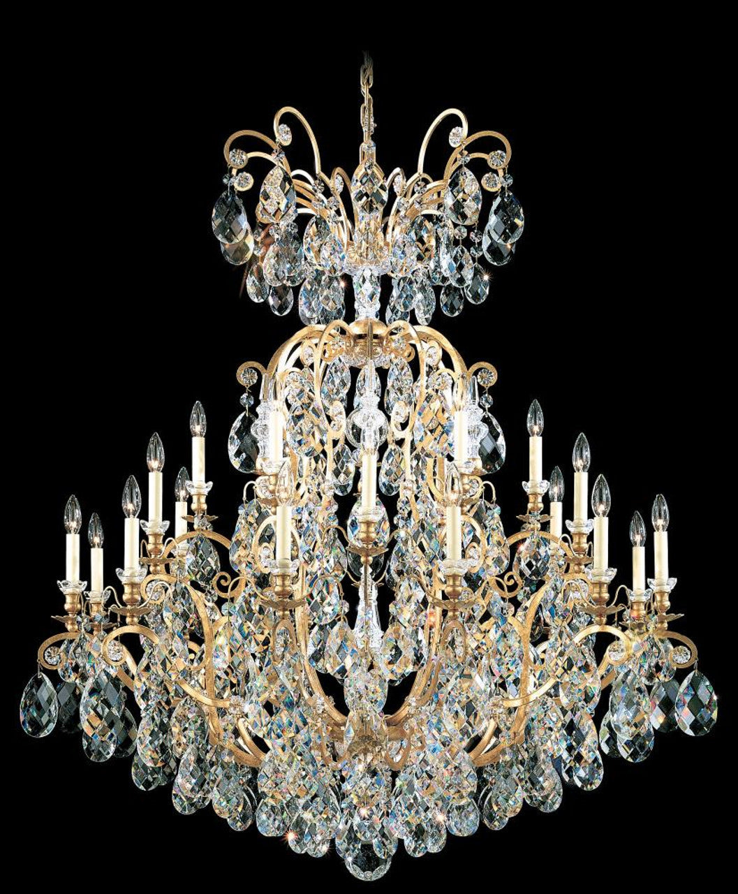 Clear Crystal Candle chandelier - Nico Mist for dining room view 1