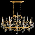 Clear Crystal Candle chandelier - Vela Gleam for dining room view 1