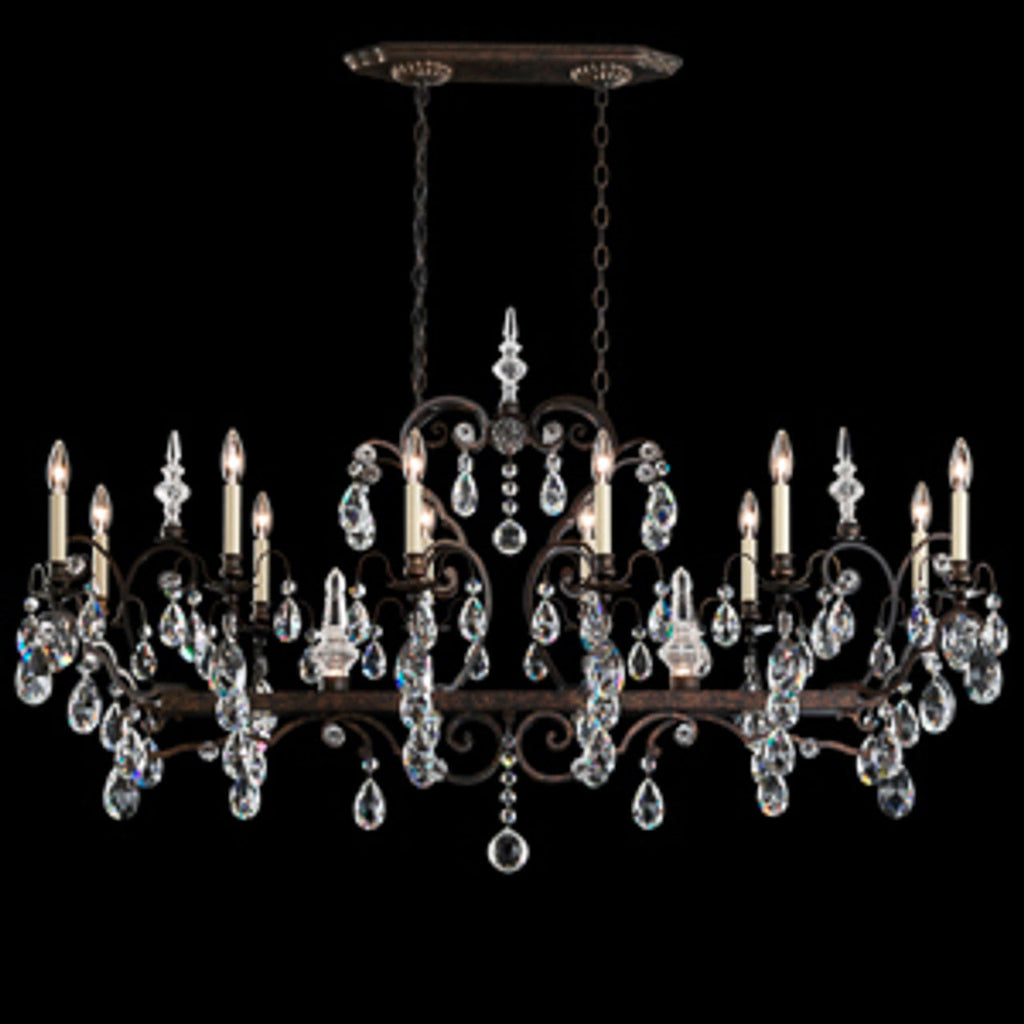 Clear Crystal Candle chandelier - Vela Gleam for dining room view 2