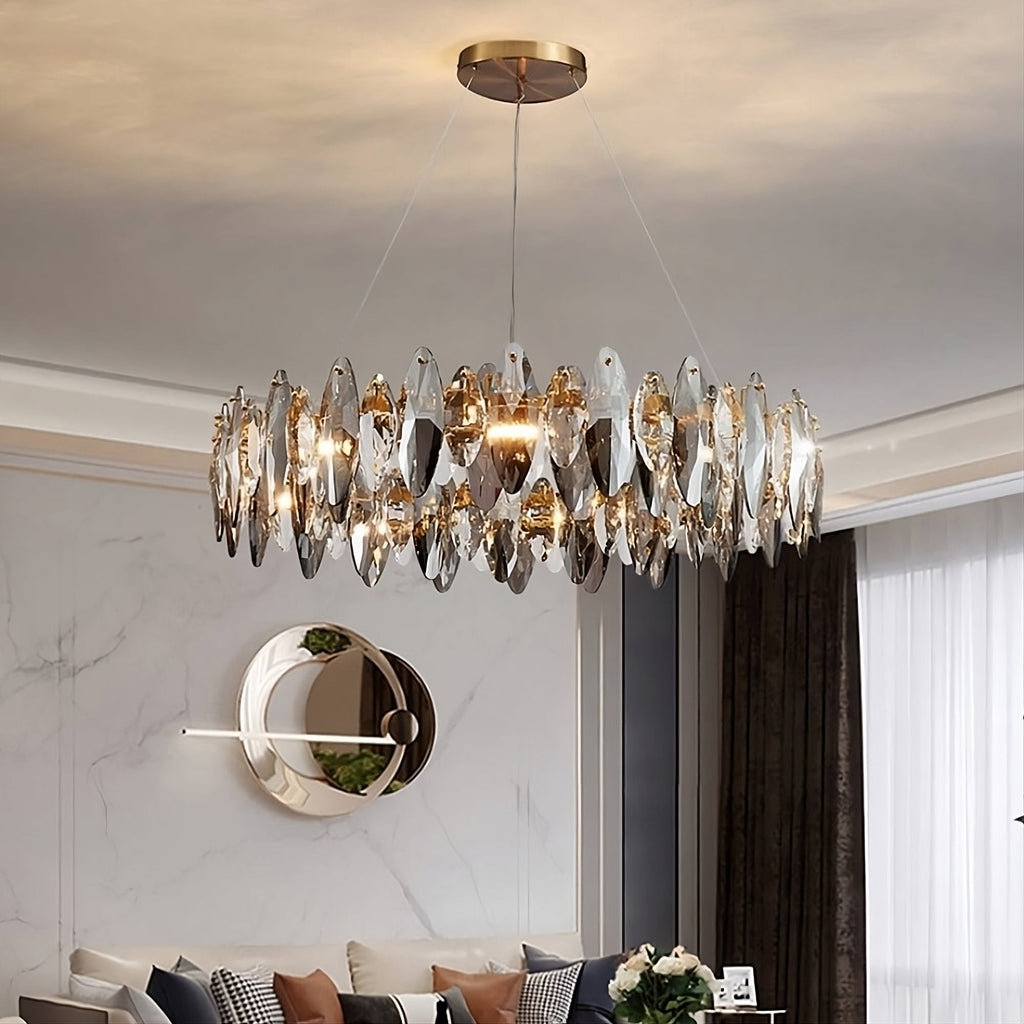 Gold Crystal chandelier - Pavia House for dining room view 4