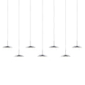 Royyo Pendant, 13-Light, Circular, LED, Chrome, Matte White Canopy, 22"W (RYP-C13-SW-CRM 407UELD)
