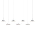 Royyo Pendant, 13-Light, Circular, LED, Matte White, Gold Accent, Matte White Canopy, 22"W (RYP-C13-SW-MWG 407UELC)