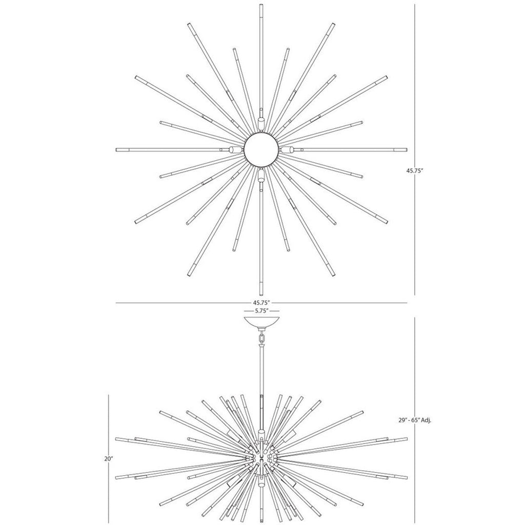 Polished Nickel Acrylic chandelier - Opal Gleam for dining room view 2