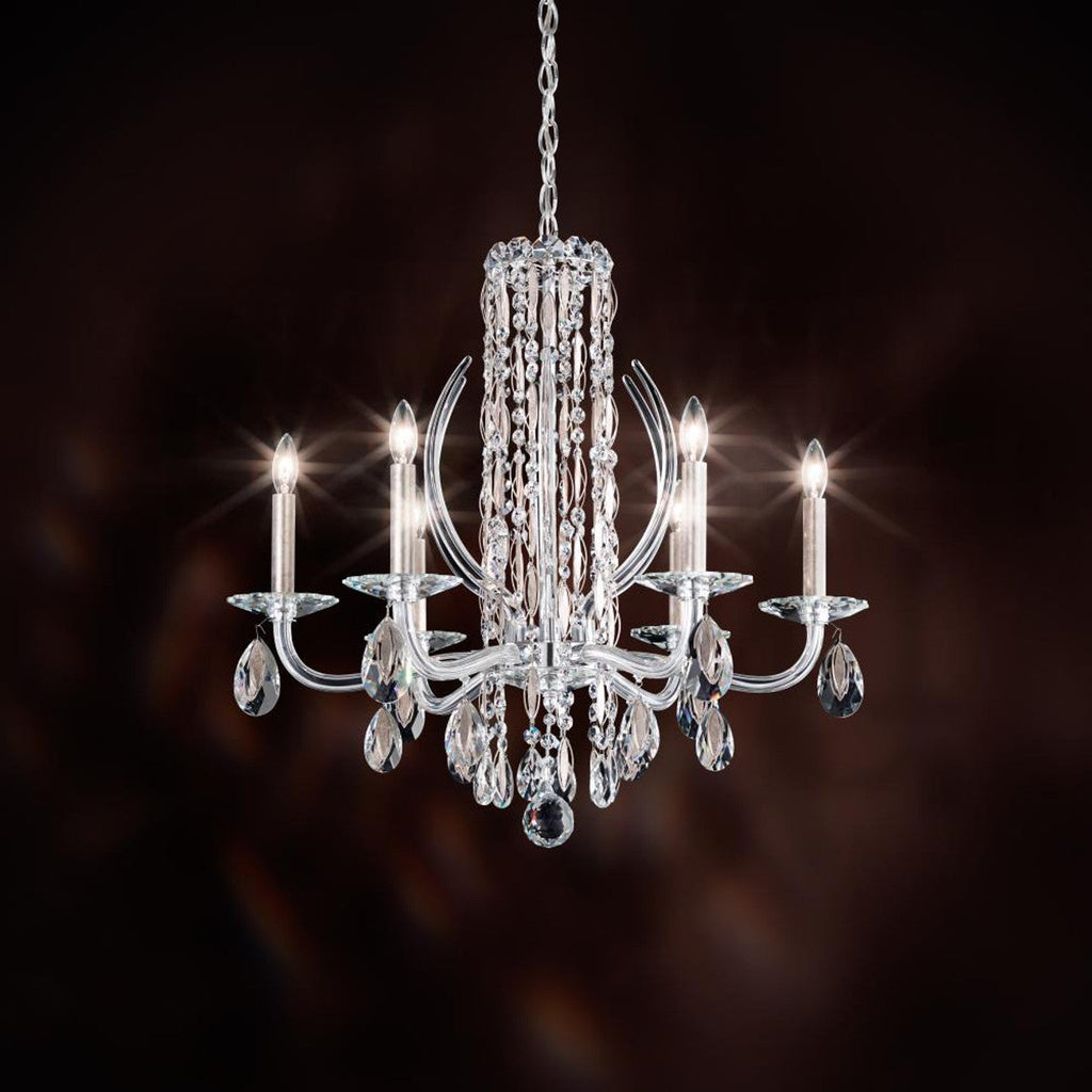 Vesca Chandelier, 6-Light, White, Clear Heritage Crystal, 33"W (VA8336N-06H 1HZVH8)