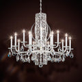 Clear Crystal Candle chandelier - Esme Gleam for dining room view 1