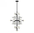 Amani Chandelier, 15-Light, Royal Gold, Alabaster Shade, 30"W (1-1592-15-38 ALVNU)