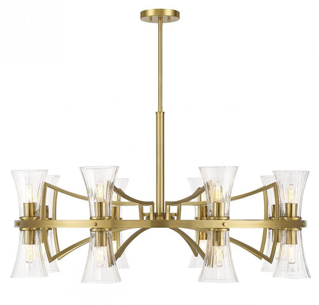 Clear Glass chandelier - Soren Trace for dining room view 1